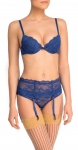 AMORE A PRIMA VISTA BASIC LACE NEW BLU Reggicalze 29321